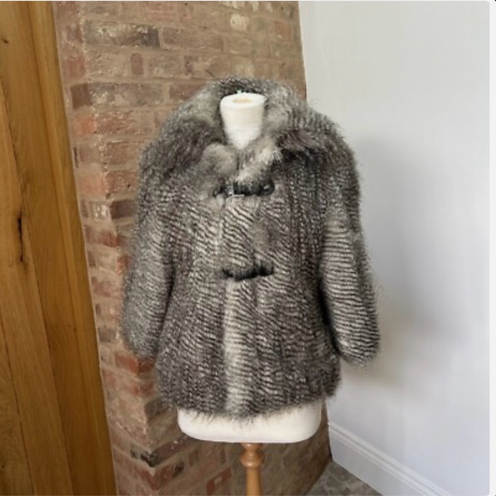 Guess Gray Fur Coat